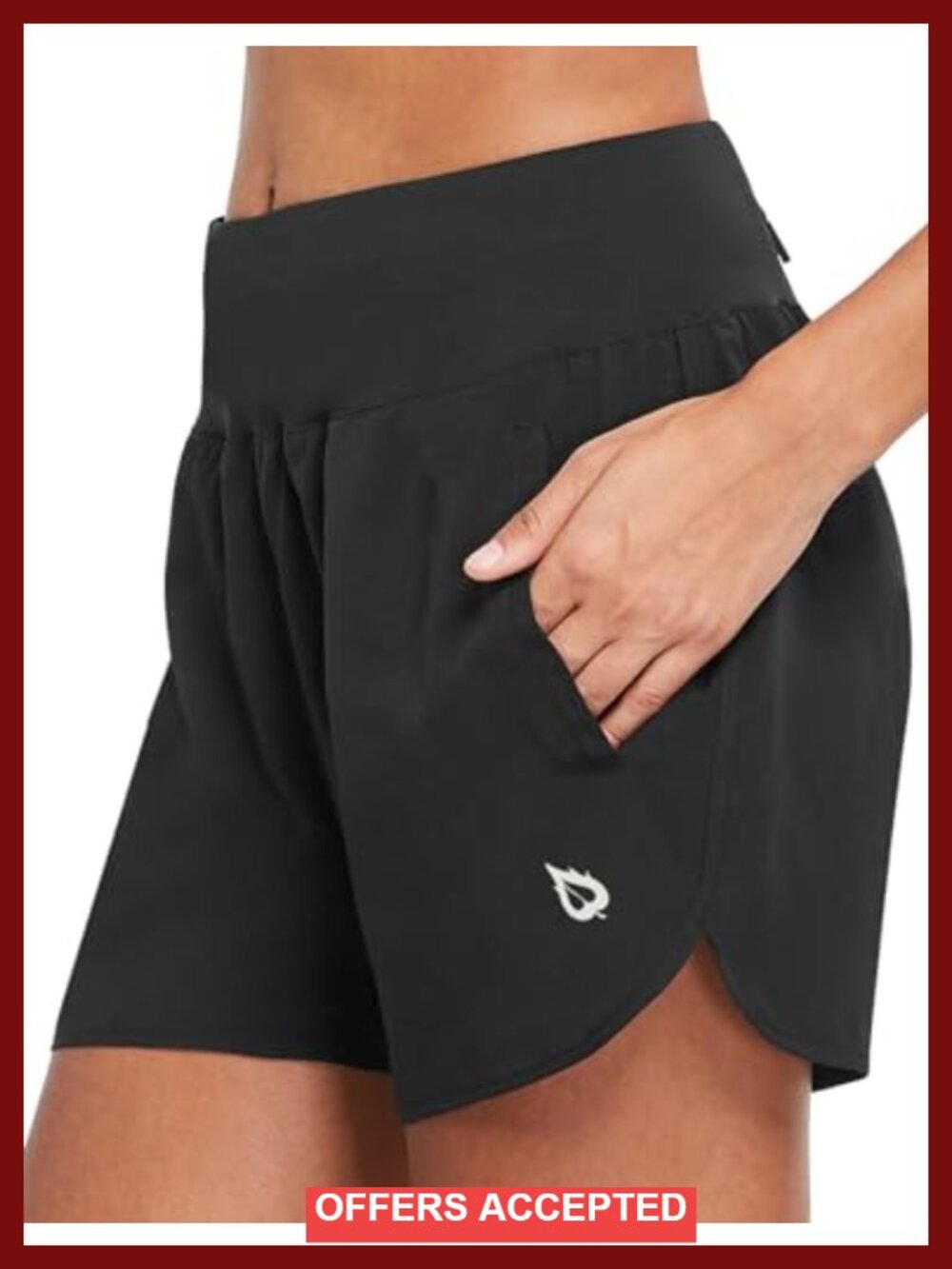 5" High Waist Running Shorts with Liner Quick Dry Zipper Pockets